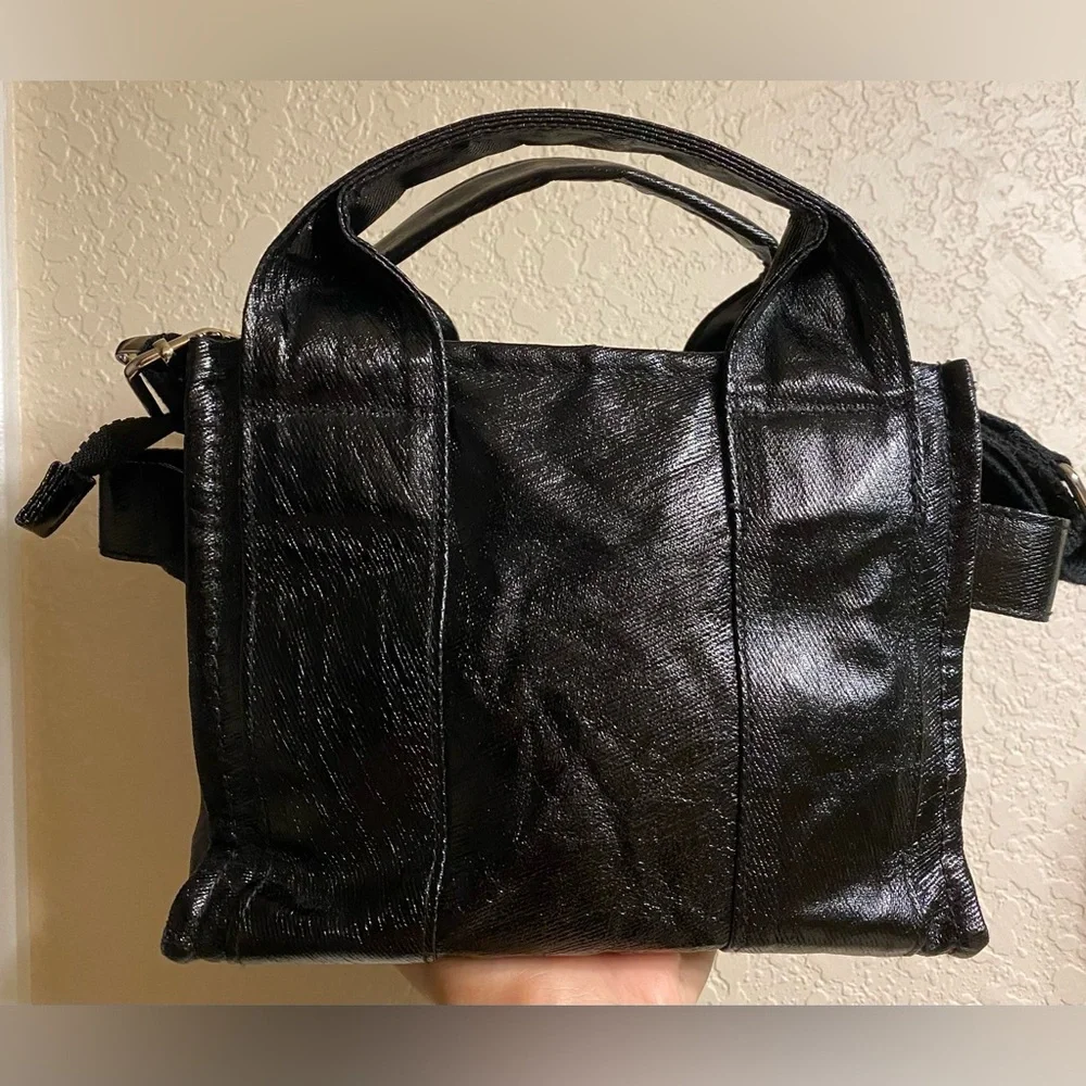 Urban Outfitters Sold Out BDG Serena Coated Denim Mini Tote Bag (Like New) Black - Picture 5 of 16